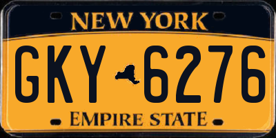 NY license plate GKY6276