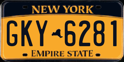 NY license plate GKY6281