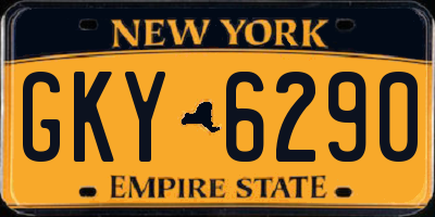NY license plate GKY6290