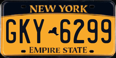 NY license plate GKY6299