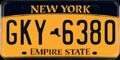 NY license plate GKY6380