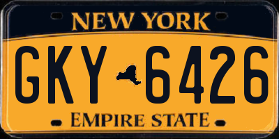 NY license plate GKY6426