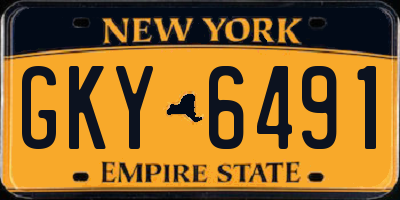 NY license plate GKY6491