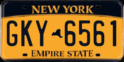 NY license plate GKY6561