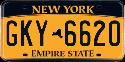 NY license plate GKY6620