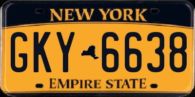 NY license plate GKY6638