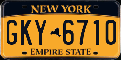 NY license plate GKY6710
