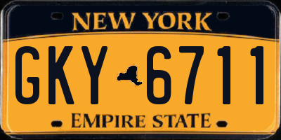NY license plate GKY6711