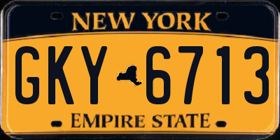 NY license plate GKY6713