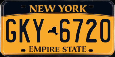 NY license plate GKY6720