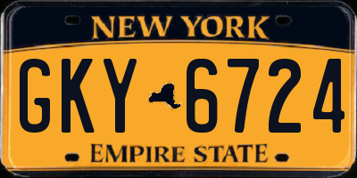 NY license plate GKY6724