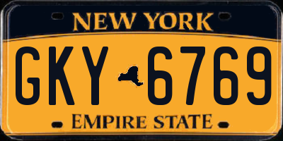NY license plate GKY6769