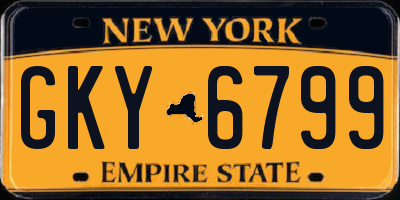 NY license plate GKY6799