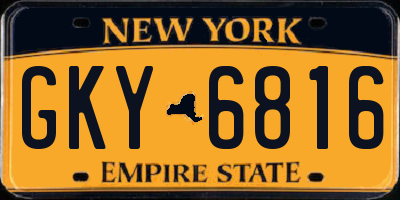 NY license plate GKY6816