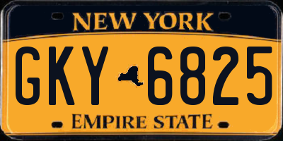 NY license plate GKY6825
