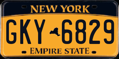 NY license plate GKY6829