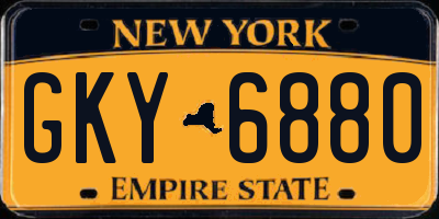 NY license plate GKY6880