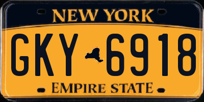 NY license plate GKY6918