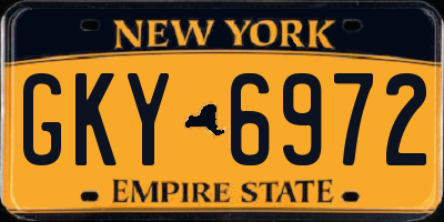 NY license plate GKY6972