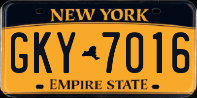 NY license plate GKY7016