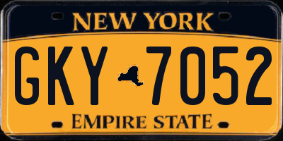 NY license plate GKY7052