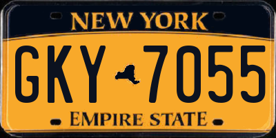 NY license plate GKY7055