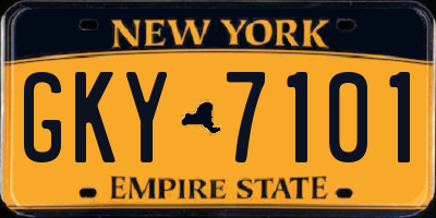 NY license plate GKY7101