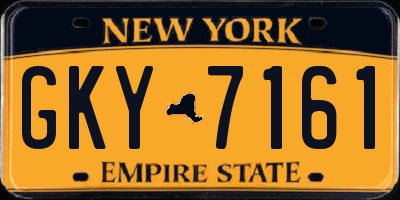 NY license plate GKY7161