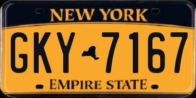 NY license plate GKY7167
