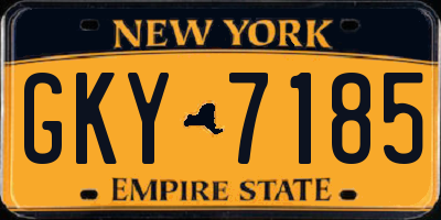 NY license plate GKY7185