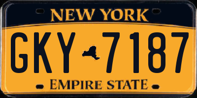 NY license plate GKY7187