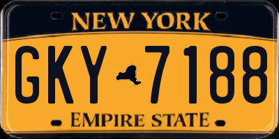 NY license plate GKY7188