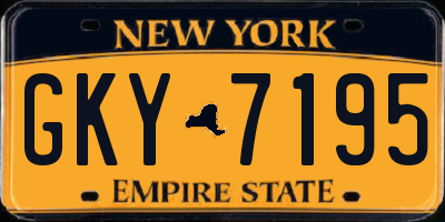 NY license plate GKY7195