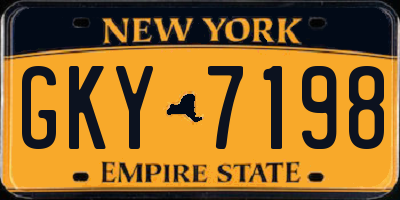 NY license plate GKY7198