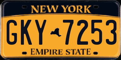 NY license plate GKY7253