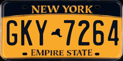 NY license plate GKY7264
