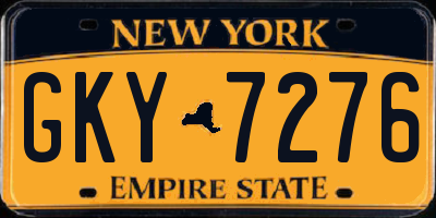 NY license plate GKY7276