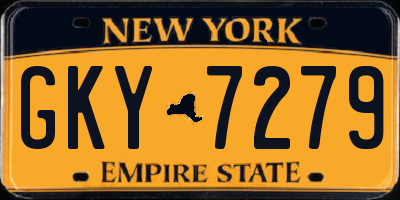 NY license plate GKY7279