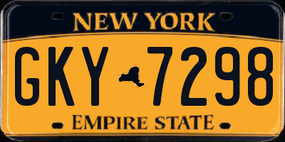NY license plate GKY7298