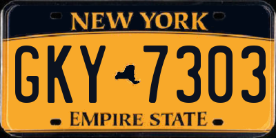 NY license plate GKY7303