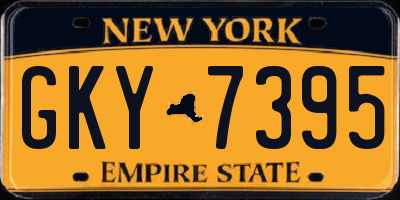 NY license plate GKY7395