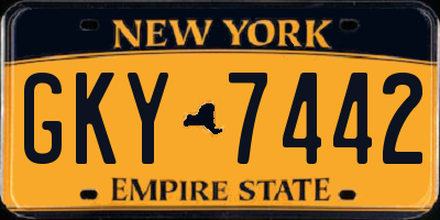 NY license plate GKY7442