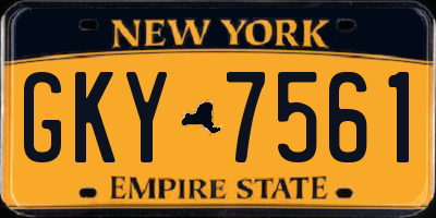 NY license plate GKY7561