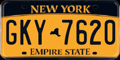 NY license plate GKY7620