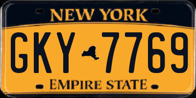 NY license plate GKY7769