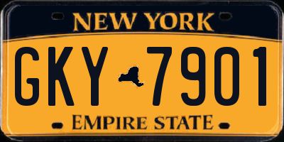 NY license plate GKY7901