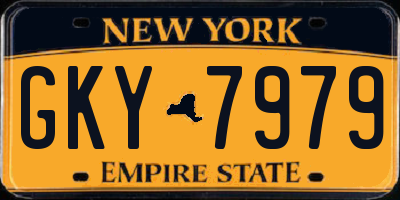 NY license plate GKY7979