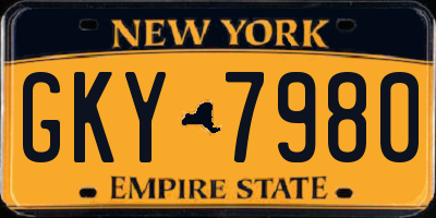 NY license plate GKY7980