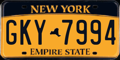 NY license plate GKY7994
