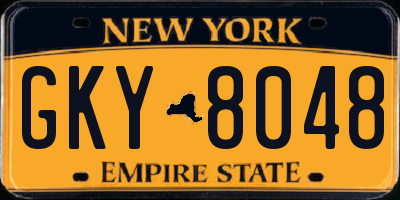 NY license plate GKY8048